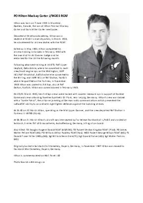 A preview of a PDF biography for Carter, Hilton Mackay